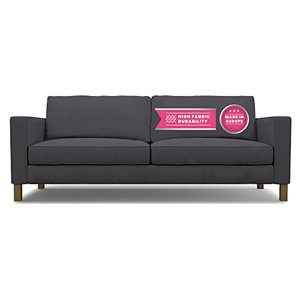lot 1736 image: Bemz Classic Karlstad Sofa Cover  Replacement for IKEA 7 Piece Fitted Couch Cover Set ONLY Fits IKEA Karlstad 3 Seater Sofa  Couch Cushion Sofa Slipcovers for 3 seat Cushion Couch  Grey