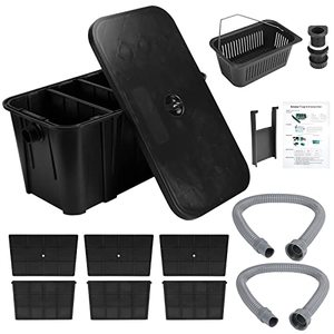 lot 1745 image: IRONWALLS 25lb Grease Traps for Restaurant Under Sink, Commercial Grease Interceptor with Side Inlet, Plastic Grease Trap 13 Gallon Per Minute for Home Kitchen, Factory, Coffee Shop