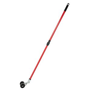 lot 1754 image: HERRUT Weed Remover with Wheels Garden Tool - Long Handle and Exchangeable Blades - for Driveway, Patio or Deck - Complete with Credit Card Tool