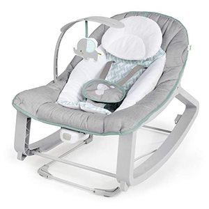 lot 1762 image: Ingenuity Keep Cozy 3-in-1 Grow with Me Vibrating Baby Bouncer, Seat & Infant to Toddler Rocker, Vibrations & -Toy Bar, 0-30 Months Up to 40 lbs (Weaver)