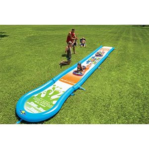 lot 1766 image: Wow Sports Pool Slide and Smile, Single Lane Slip and Slide, Water Slide wAttached Pool