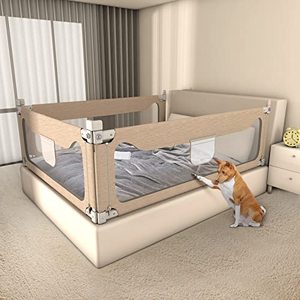 lot 1794 image: Bed Rails for Toddlers, Extra Tall Specially Designed for Twin, Full, Queen, King Size - Safety Bed Guard Rails for Kids (1 Side78.74(L) x27(H), Khaki)
