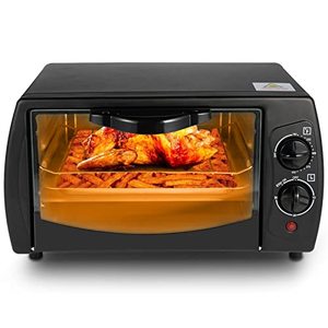 lot 1820 image: Simple Deluxe Countertop Toaster, Oven & Pizza Maker, Toaster Oven, Exquisite 4-Slice Capacity, 9 L, BlackMatte Stainless (HIOVEN9L15X11B)