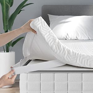 lot 1850 image: UniPon 2 Inch Gel Memory Foam Mattress Topper Twin, Medium Firm Mattress Topper, High Density Foam Bed Topper for Pressure Relief, Removable & Washable Cover, CertiPUR-US Certified