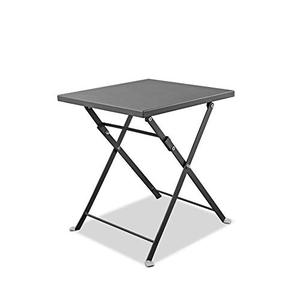 lot 1871 image: Whiteline Modern Living ST1603-GRY Flint Contemporary Indoor Folding Outdoor Side Table in Gray Aluminum and Steel Base