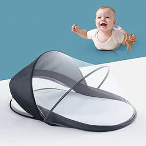 lot 1883 image: Sporary Baby Travel Portable Baby Pod - Folding Mini Crib with Mosquito Net Lightweight Washable Foldable