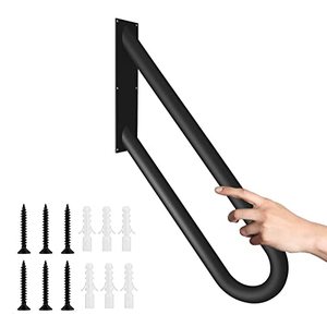 lot 1898 image: SMQLJXC Dia 1.3 Iron Pipe, 28Length Wall Mounted Handrails for Outdoor Steps,Outdoor Stair Railing for 1-3 Step,Grab Bars for Stairs,Entrance Hand Rails,Garage,Deck, Porch