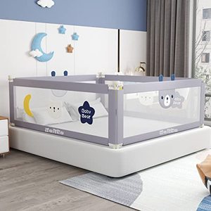 lot 1899 image: HOLIKE Bed Rails for Toddlers - 60 70 80 Extra Long Baby Bed Rail Guard (1 Side 80(L) x 30(H), Only 1 Side)
