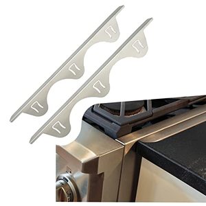 lot 1905 image: Countertop Oven Gap Filler, Gap Covers for Stove and Counter,Heat Resistant and Easy-to-clean Brushed Stainless Steel, Heavy Gauge Metal Kitchen Oven Side Guards. (25.3)