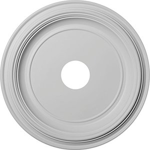 lot 1920 image: Ekena Millwork CMP19TR Traditional Ceiling Medallion, 19OD x 3 12ID x 1 12P, Unfinished