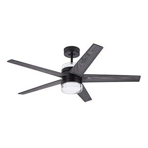 lot 1970 image: Luminance Kathy Ireland Home Lucere 52 Inch Ceiling Fan, Barbeque Black