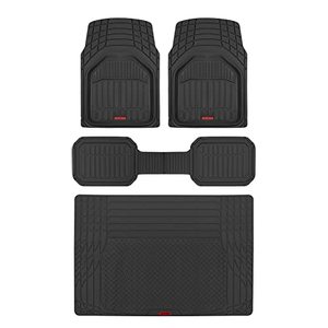 lot 1972 image: Motor Trend FlexTough Defender Floor Mats for Cars & TrunkShield Trunk Mat Set, Next-Gen Deep Dish Heavy Duty Car All Weather, Rubber Set Auto Truck Van SUV