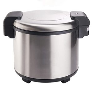 lot 1991 image: Winco Commercial-Grade Electric Rice Warmer with Hinged Cover, 100 Cup, Silver