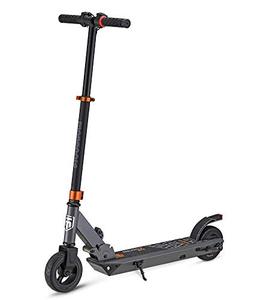 lot 1996 image: Mongoose React E4 Electric Kids Scooter, Boys & Girls Ages 13, Max Rider Weight Up to 175lbs, Top Speed of 15.5MPH, Kickstand, Aluminum Handlebars and Frame, Foot Brake, Belt-Drive Motor, GreyOrange