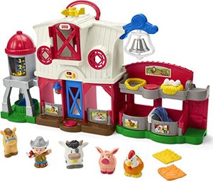 lot 3025 image: Fisher-Price Little People Toddler Learning Toy Caring For Animals Farm Electronic Playset With Smart Stages For Ages 1 Years