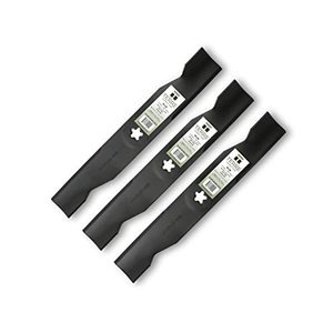 lot 3026 image: Terre Products, 3 Pack High Lift Lawn Mower Blades, 48 Inch Deck, Compatible with Poulan, Craftsman, Husqvarna YTH2348, YTH24V48, Replacement for 180054, 173920, 532180054, 532173920