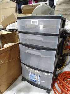 lot 33372 image: 4 Drawer Plastic Storage