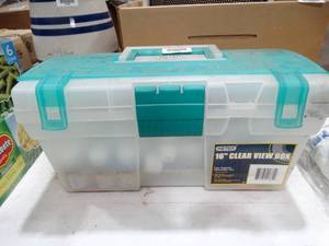lot 33382 image: Keter 16 Clear View Craft Box w Paint