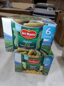 lot 33383 image: 6 Cans of Del Monte Sweet Corn and 6 Cans of Green Beans  Exp Oct 22