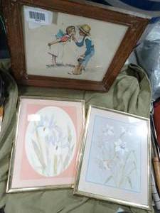 lot 33410 image: Norman Rockwell Framed Embossed Print and Misc