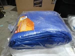 lot 33437 image: 12Ft x 24 Ft Blue Tarp