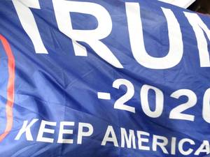lot 33486 image: 3x5ft Trump Flag on Pole
