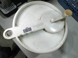 lot 33491 image: Red and White Salad Mixer Container