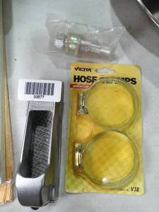 lot 33577 image: Hose Clamps and Small Rasp & Misc Connector