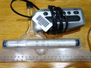 lot 33594 image: Rolling Ruler  Magnifier  Digital Clock