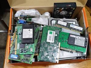 lot 33601 image: Large Shoebox full of Computer Components