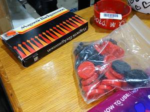 lot 33602 image: Coors Ashtray  Checkers  Travel Backgammon