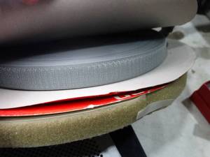 lot 33607 image: Grey and Khaki Large Rolls of Hook and Loop  Velcro