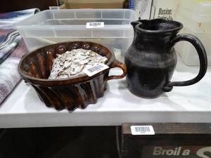 lot 33632 image: Misc Lot of Ceramic Items  Planter  Pitcher  Misc