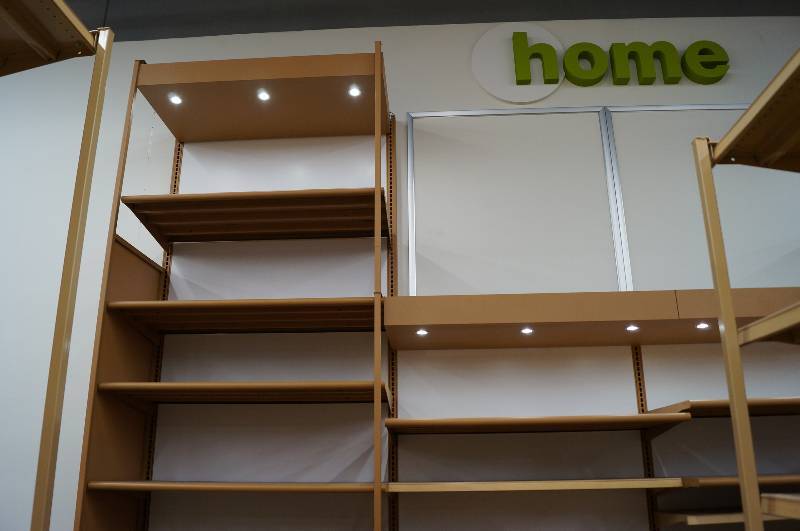 lot 7030 image: Wall Mount Shelving Units with LED Lighting