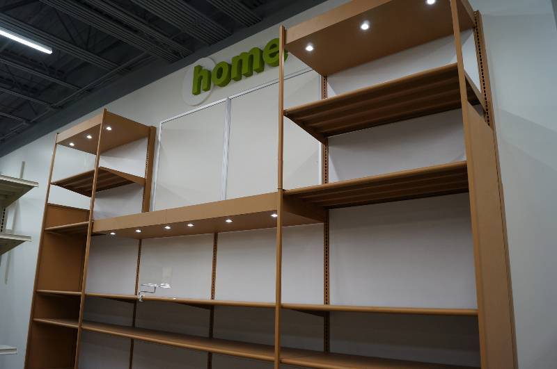 lot 7032 image: Wall Mount Shelving Units with LED Lighting