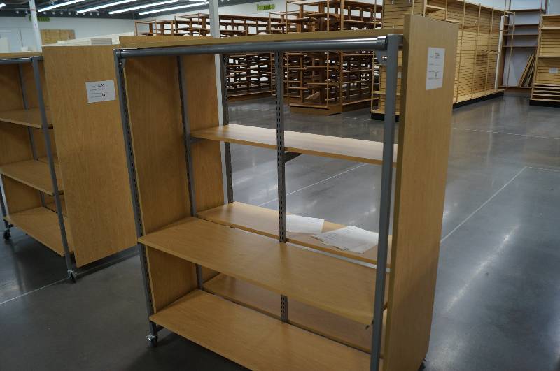 lot 7034 image: 3 Real Nice Rolling shelf units
