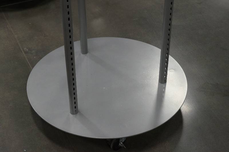 lot 7037 image: 10 Circular Base, Triangular Stand- Merchandiser Units - Like New