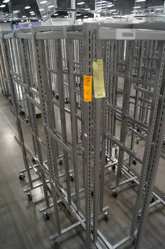 lot 7110 image: 5 Rolling Rack Displays