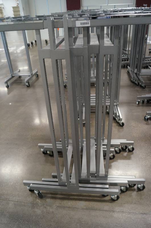 lot 7143 image: 5 sets of Double T Racks with 4 adjustable arms
