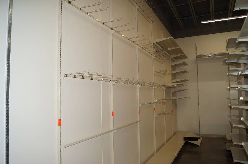 lot 7001 image: Wall brackets for shelving Lozier Brand Shelving is included
