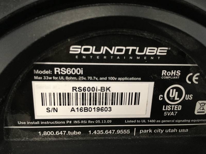 lot 8106 image: 5 Soundtube RS600i-BK Speakers- We found more