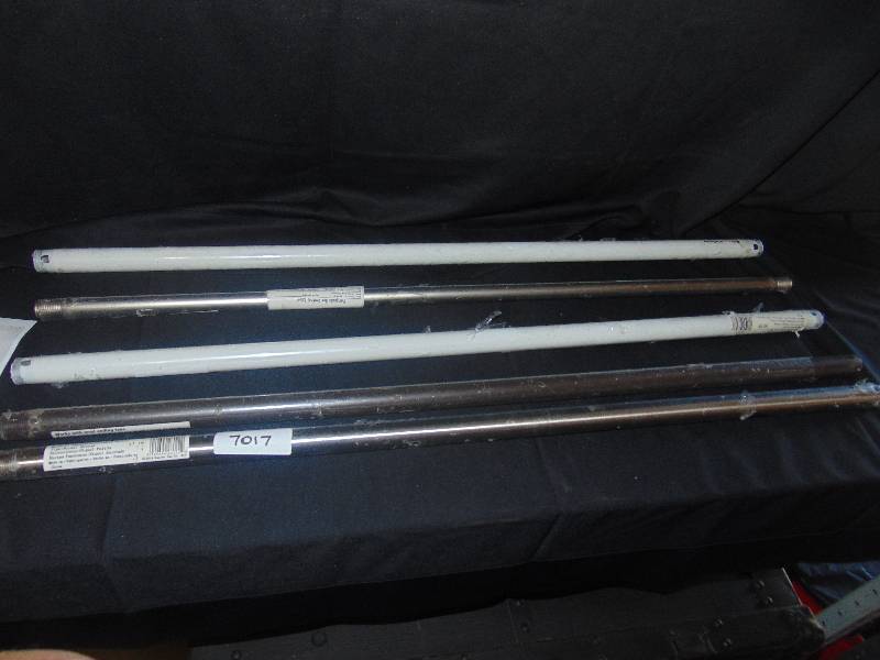 lot 7017 image: (5) ct. lot down rods for ceiling fan installation, 36 long, fans not included