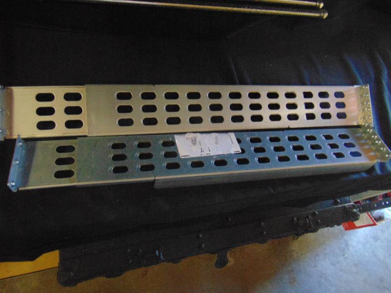 lot 7049 image: (1) pair universal mounting bracket for server racks, 20-34 closed, 36 fully extended