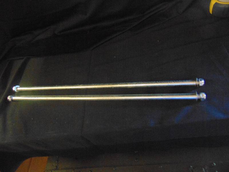 lot 7051 image: (2) ct. lot dolly axles, 23-12 long (overall length), 12 diameter post