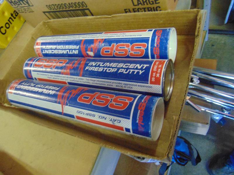 lot 7068 image: (3) ct. lot SSP Intumescent Firestop Putty 20 oz. tubes
