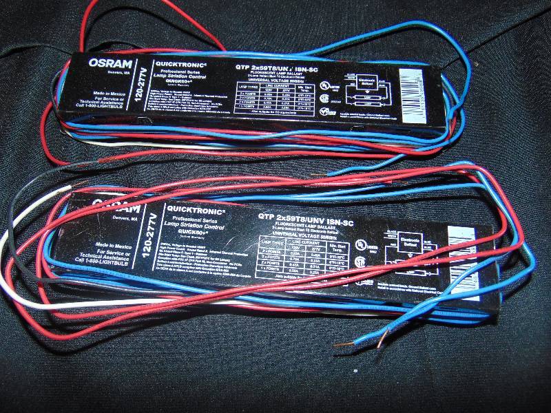 lot 7080 image: (2) ct. lot Osram Quiktronic ballast Professional Series Lamp Striation Control 120-277V QTP 2 x 59T8 UNV ISN SC Sylvania