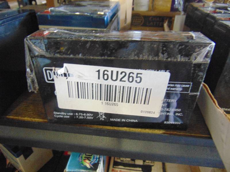 lot 7165 image: (1)Dual Lite rechargeable battery PN 16U265