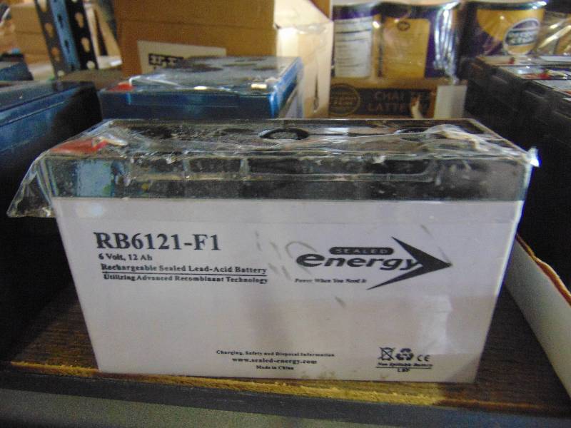 lot 7166 image: (1) Sealed Energy 6 volt re-chargeable battery PNRB6121-F1
