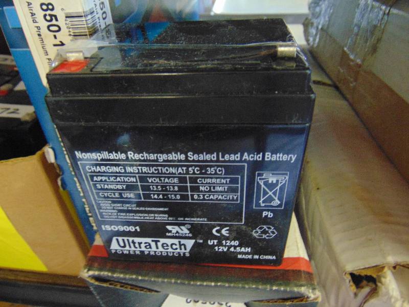 lot 7178 image: (1) Ultra-Tech 12 volt non-spillable battery ISO9001