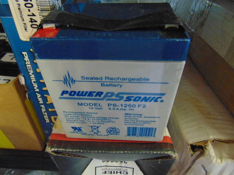 lot 7182 image: Power Sonic 12 volt Model PS-1250-F2 Rechargeable Battery